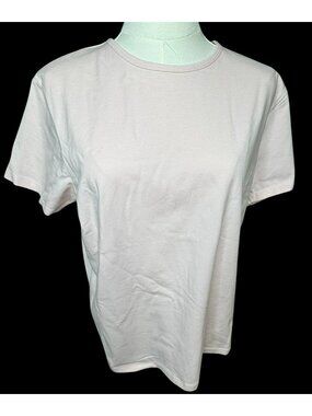Marsh Landing Petites Light Pink Crew Neck Cotton T-Shirt Size PL